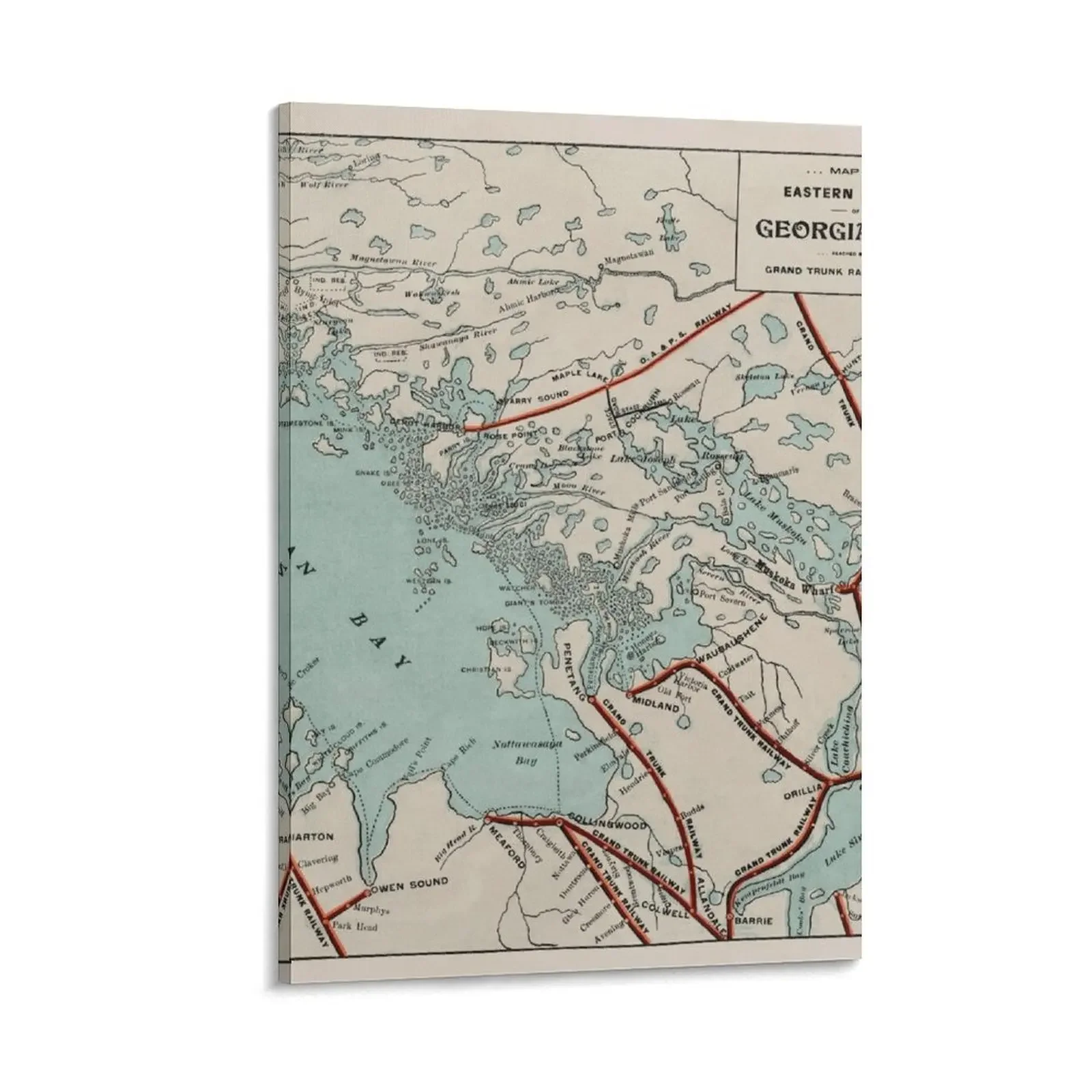 Vintage Map of Georgian Bay and Muskoka Lakes Canvas Painting room decorations for girls pictures for wall Decoration for home
Vintage Map of Georgian Bay and Muskoka Lakes Canvas Painting room decorations for girls pictures for wall Decoration for home