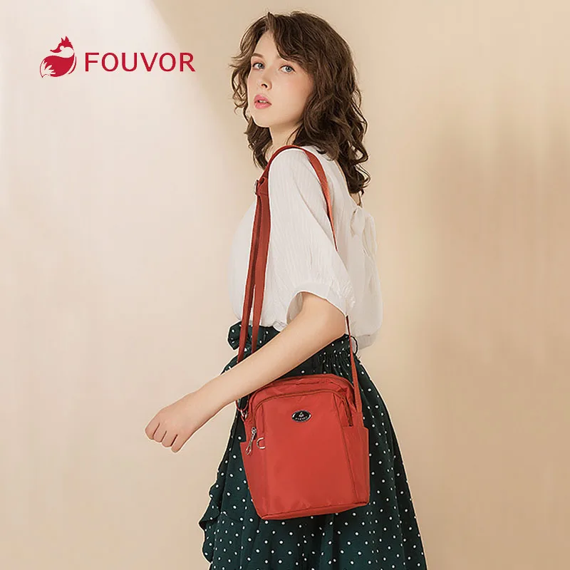 Fouvor женская нейлоновая сумка через плечо легкая прочная сумка через плечо с регулируемым ремешком повседневная дорожная сумка для покупок 2786-06 
Fouvor женская нейлоновая сумка через плечо легкая прочная сумка через плечо с регулируемым ремешком повседневная дорожная сумка для покупок 2786-06