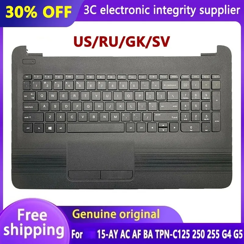 Original US/RU/GK/SV Keyboard for 15-AY 15-AC 15-AF BA TPN-C125 250 255 G4 G5 Laptop Palmrest Top Case Upper Cover 855027-001
Original US/RU/GK/SV Keyboard for 15-AY 15-AC 15-AF BA TPN-C125 250 255 G4 G5 Laptop Palmrest Top Case Upper Cover 855027-001