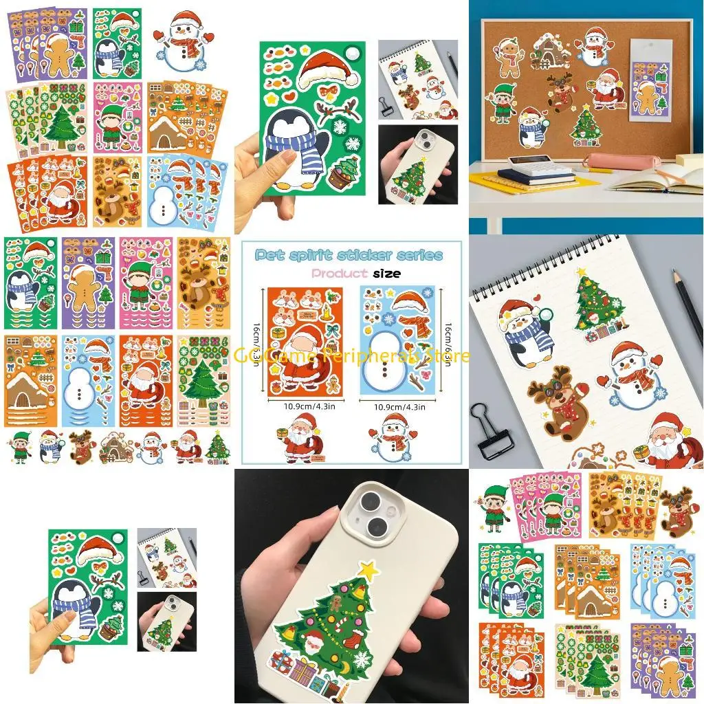 U55B Interactive Christmas Character Stickers Peels Reuse Design Your Own Face
U55B Interactive Christmas Character Stickers Peels Reuse Design Your Own Face