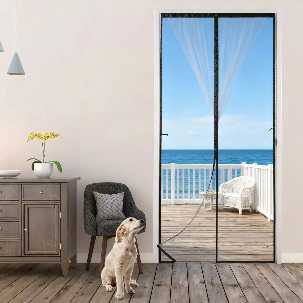 TPU Black Transparent Doorway Curtains Warm Door Screen Non Perforated Air Conditioning Door Film Magnetic Automatic Closing 
TPU Black Transparent Doorway Curtains Warm Door Screen Non Perforated Air Conditioning Door Film Magnetic Automatic Closing