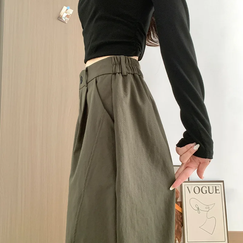 American Lazy Style Wide Leg Pants High Waist Loose Drape Casual Floor-Length Pants Slim Straight Wide Leg Women's Autumn
American Lazy Style Wide Leg Pants High Waist Loose Drape Casual Floor-Length Pants Slim Straight Wide Leg Women's Autumn