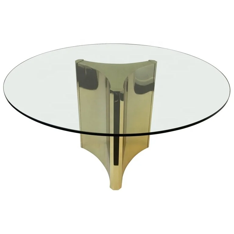 bv-Modern Stainless Steel Gold Round Table Polished Brass Tempered Glass Dining Table Restaurant Table for Home Hotel·
bv-Modern Stainless Steel Gold Round Table Polished Brass Tempered Glass Dining Table Restaurant Table for Home Hotel·