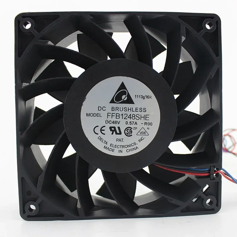 Delta Electronics FFB1248SHE R00 DC 48V 0.57A 120x120x38mm 3-Wire Server Cooling Fan
Delta Electronics FFB1248SHE R00 DC 48V 0.57A 120x120x38mm 3-Wire Server Cooling Fan