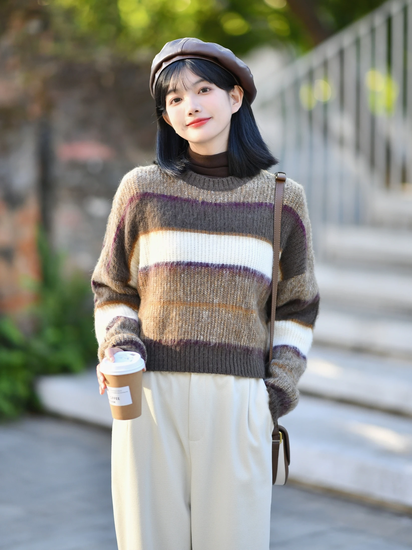 Loose Women's Knitted Sweater round Ne Pullover Slimming Age-Defng Color Blo Striped Design Casual Versatile Autumn Fas...
Loose Women's Knitted Sweater round Ne Pullover Slimming Age-Defng Color Blo Striped Design Casual Versatile Autumn Fas...