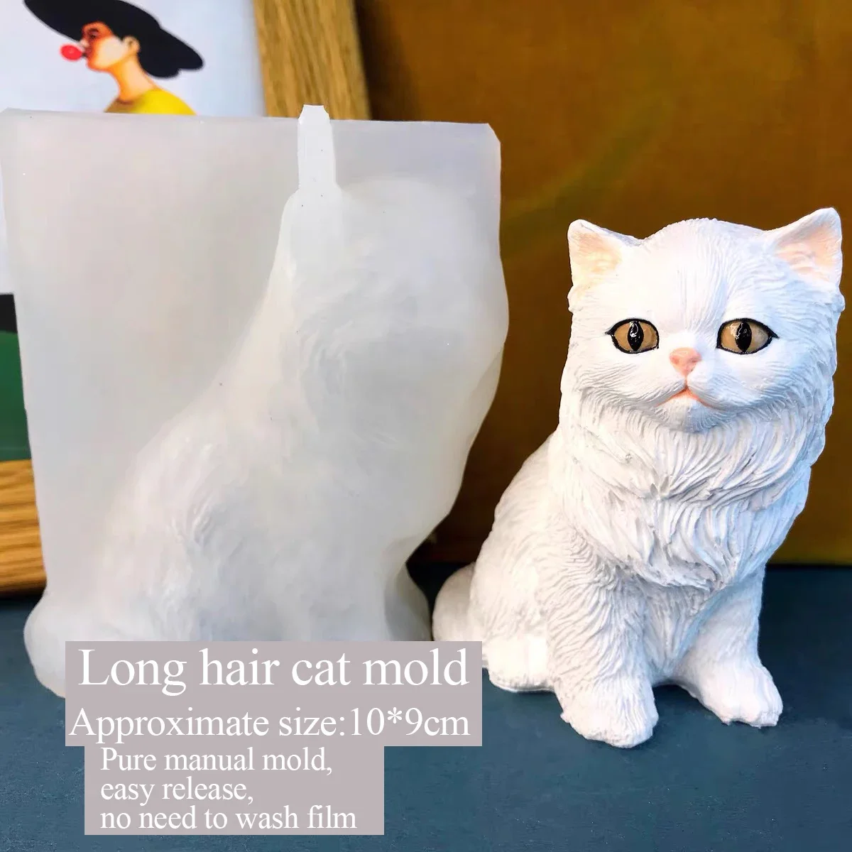 Long Hair Cat Silicone Mold, Drop Glue, Aromatherapy Plaster, Handmade DIY, Three-Dimensional, Cute
Long Hair Cat Silicone Mold, Drop Glue, Aromatherapy Plaster, Handmade DIY, Three-Dimensional, Cute