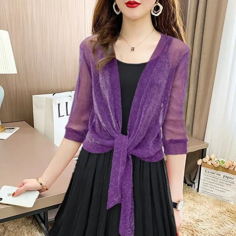 Elegant Spliced Lace Up Bow Bright Silk Cardigan Shirt Women's Clothing 2023 Summer New Casual Tops Loose All-match Blouse
Elegant Spliced Lace Up Bow Bright Silk Cardigan Shirt Women's Clothing 2023 Summer New Casual Tops Loose All-match Blouse