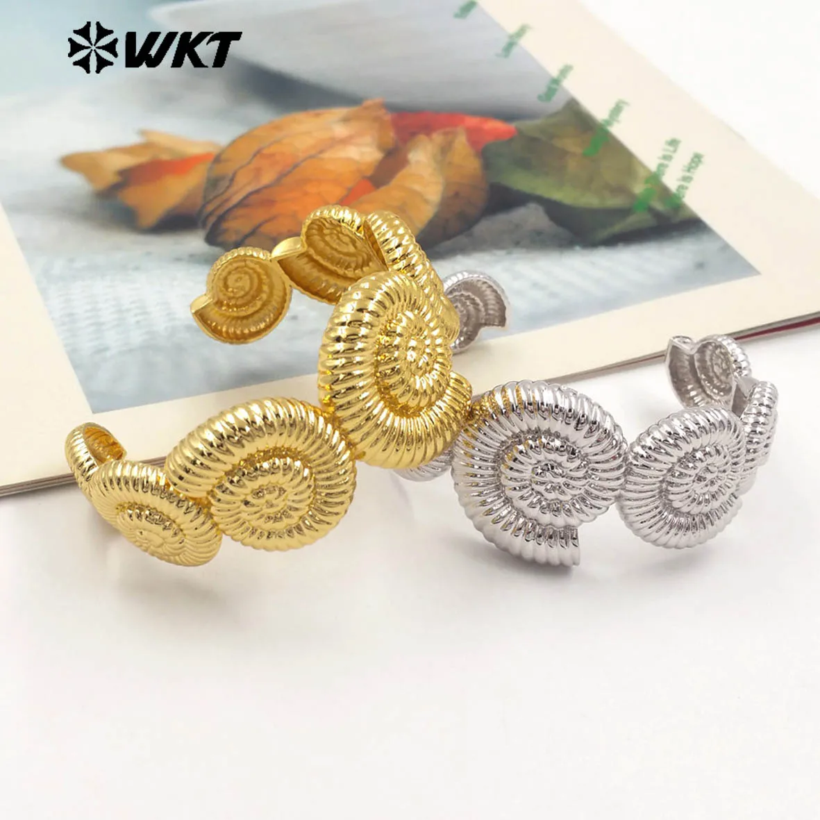 WT-B670 New Shell Shape Gold And Silver 18K Real Gold Plated Natural Yellow Brass Bracelet Daily Decoration For Couple
WT-B670 New Shell Shape Gold And Silver 18K Real Gold Plated Natural Yellow Brass Bracelet Daily Decoration For Couple