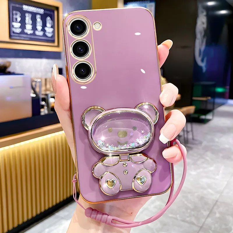 Glass Quicksand Bear Case For Samsung S24 Plus S23 FE S22 S20 FE S10 Lite S23 S21 Ultra S9 Plus S21 FE S24 Ultra Plating Cover
Glass Quicksand Bear Case For Samsung S24 Plus S23 FE S22 S20 FE S10 Lite S23 S21 Ultra S9 Plus S21 FE S24 Ultra Plating Cover