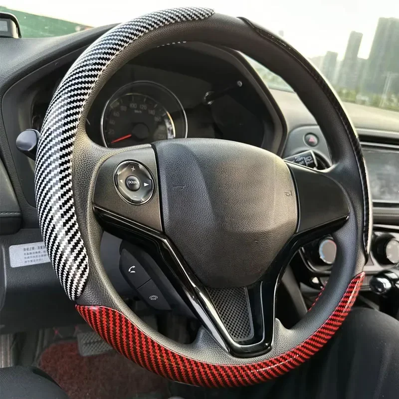 New 1/2PC Car Steering Wheel Covers Booster Micro Fiber Leather Auto Interior Decorative Accessories Glossy Carbon Fiber Looking
New 1/2PC Car Steering Wheel Covers Booster Micro Fiber Leather Auto Interior Decorative Accessories Glossy Carbon Fiber Looking