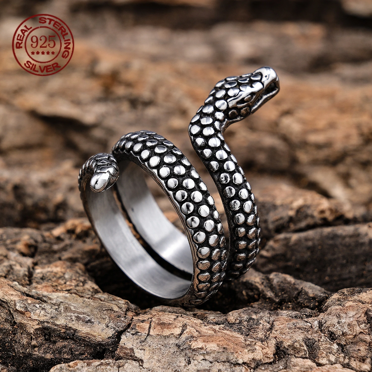 Retro S925 Sterling Silver Snake Ring Rhinestone Python Ring Men Women Punk Hip-Hop Motorcycle Jewelry Creative Gifts
Retro S925 Sterling Silver Snake Ring Rhinestone Python Ring Men Women Punk Hip-Hop Motorcycle Jewelry Creative Gifts