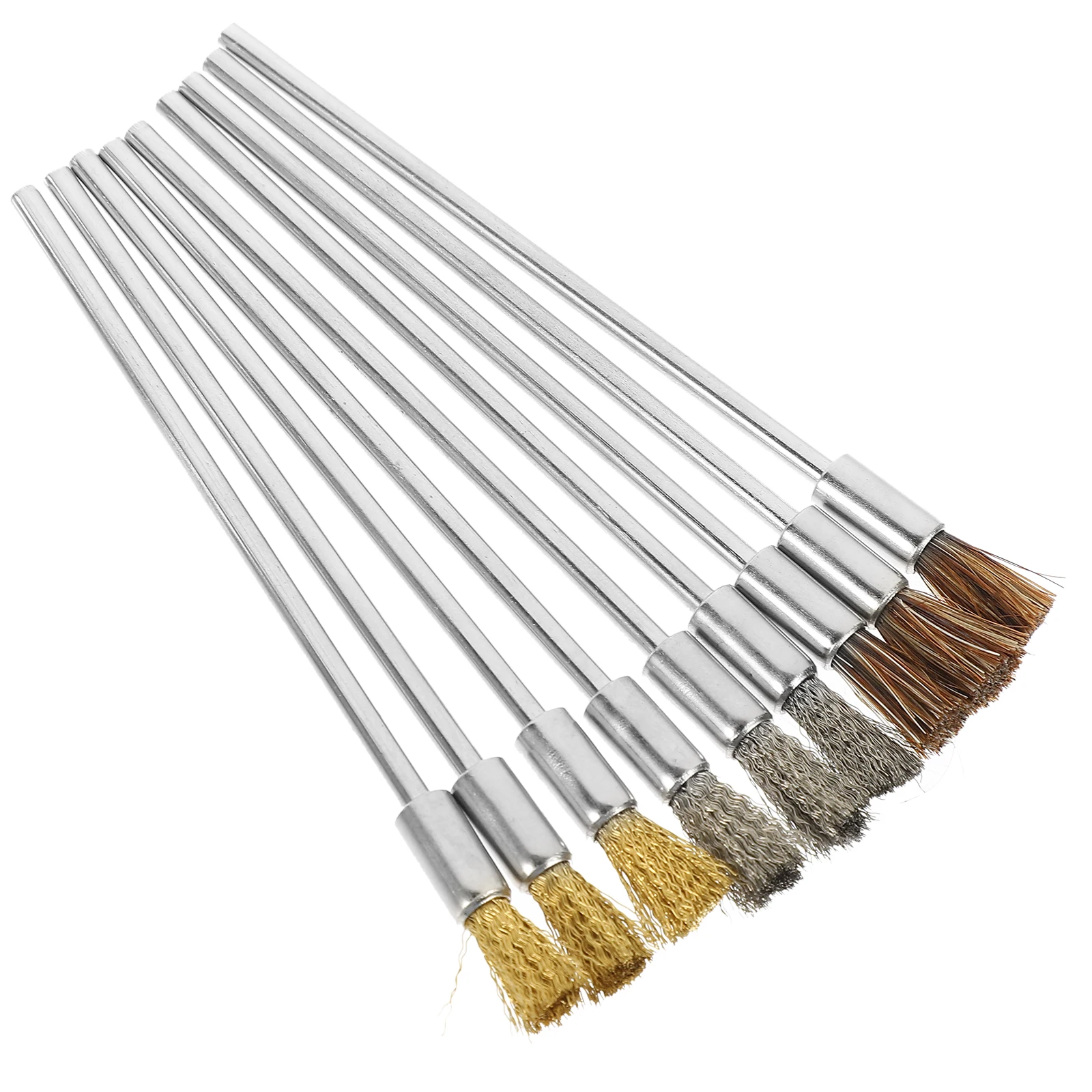 1 set 3x6x100mm Electric Wire Brush Set Stainless Copper Horsehair Pen Brushes for Drill Cleaning Deburring Metal Tools Wire
1 set 3x6x100mm Electric Wire Brush Set Stainless Copper Horsehair Pen Brushes for Drill Cleaning Deburring Metal Tools Wire