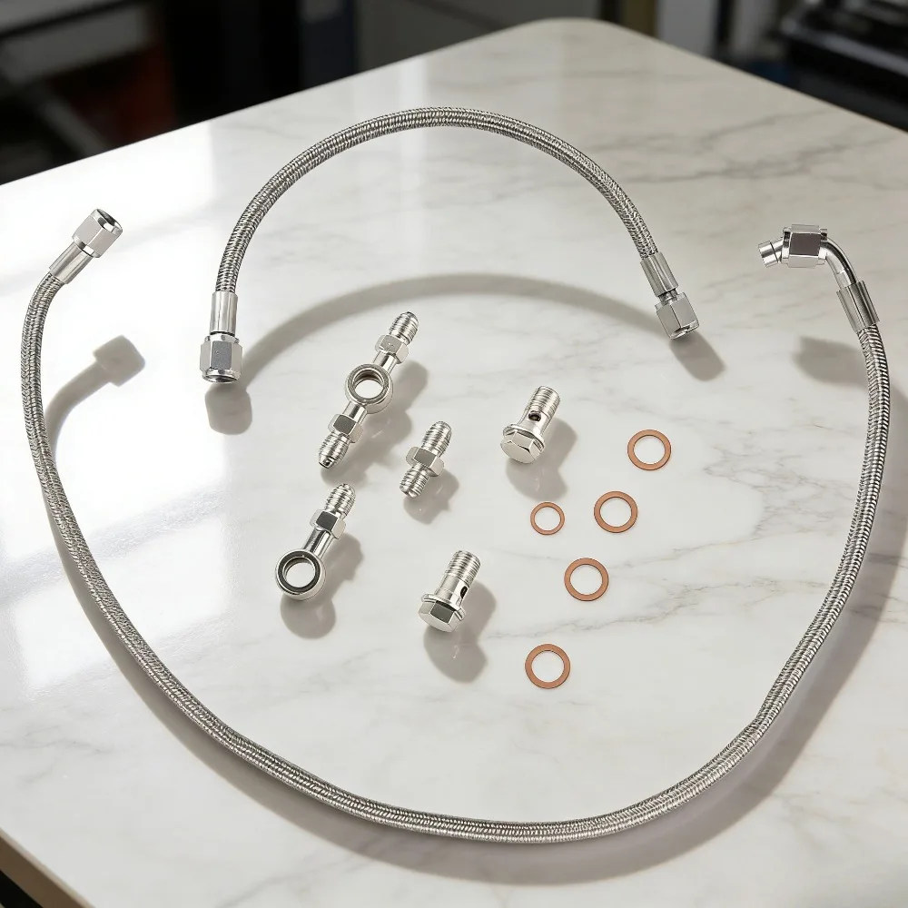 New Turbo Oil Feed Line Kit Accessory Upgrade Replacement For Subaru AVCS, Mitsubishi TD04 TD05 TD06 02-06 WRX
New Turbo Oil Feed Line Kit Accessory Upgrade Replacement For Subaru AVCS, Mitsubishi TD04 TD05 TD06 02-06 WRX