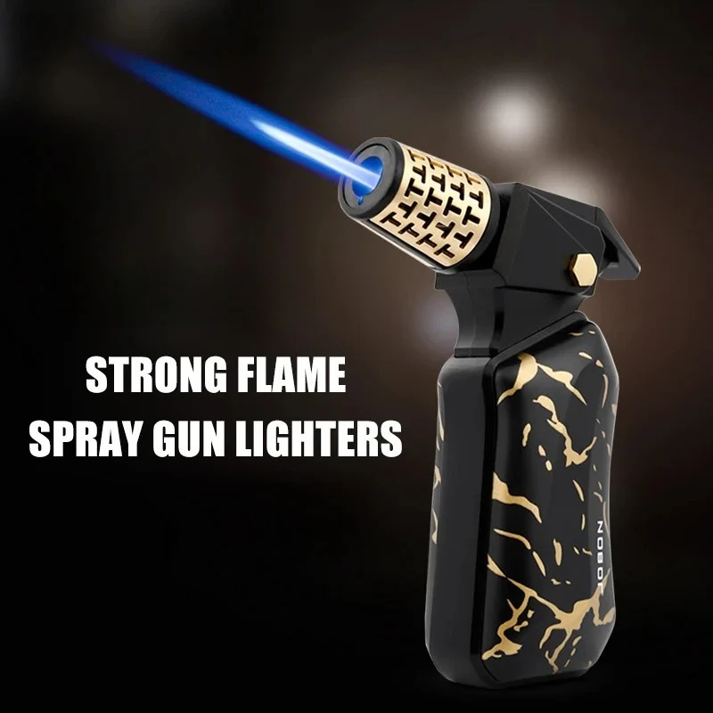 Metal Strong Blue Flame Cigar Lighter Safety Lock Design Alloy Body Multi-purpose Inflatable Gas Lighter Men's Cigarette Lighter
Metal Strong Blue Flame Cigar Lighter Safety Lock Design Alloy Body Multi-purpose Inflatable Gas Lighter Men's Cigarette Lighter