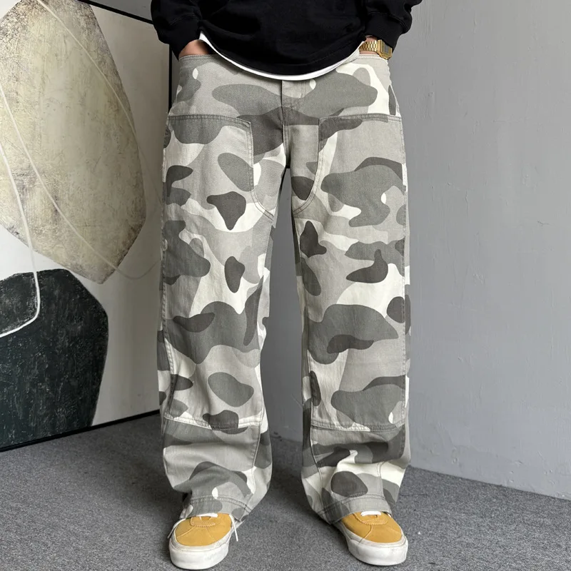 American casual camouflage pants men's street fashion brand loose straight leg wide leg floor mopping Y2K denim pants
American casual camouflage pants men's street fashion brand loose straight leg wide leg floor mopping Y2K denim pants