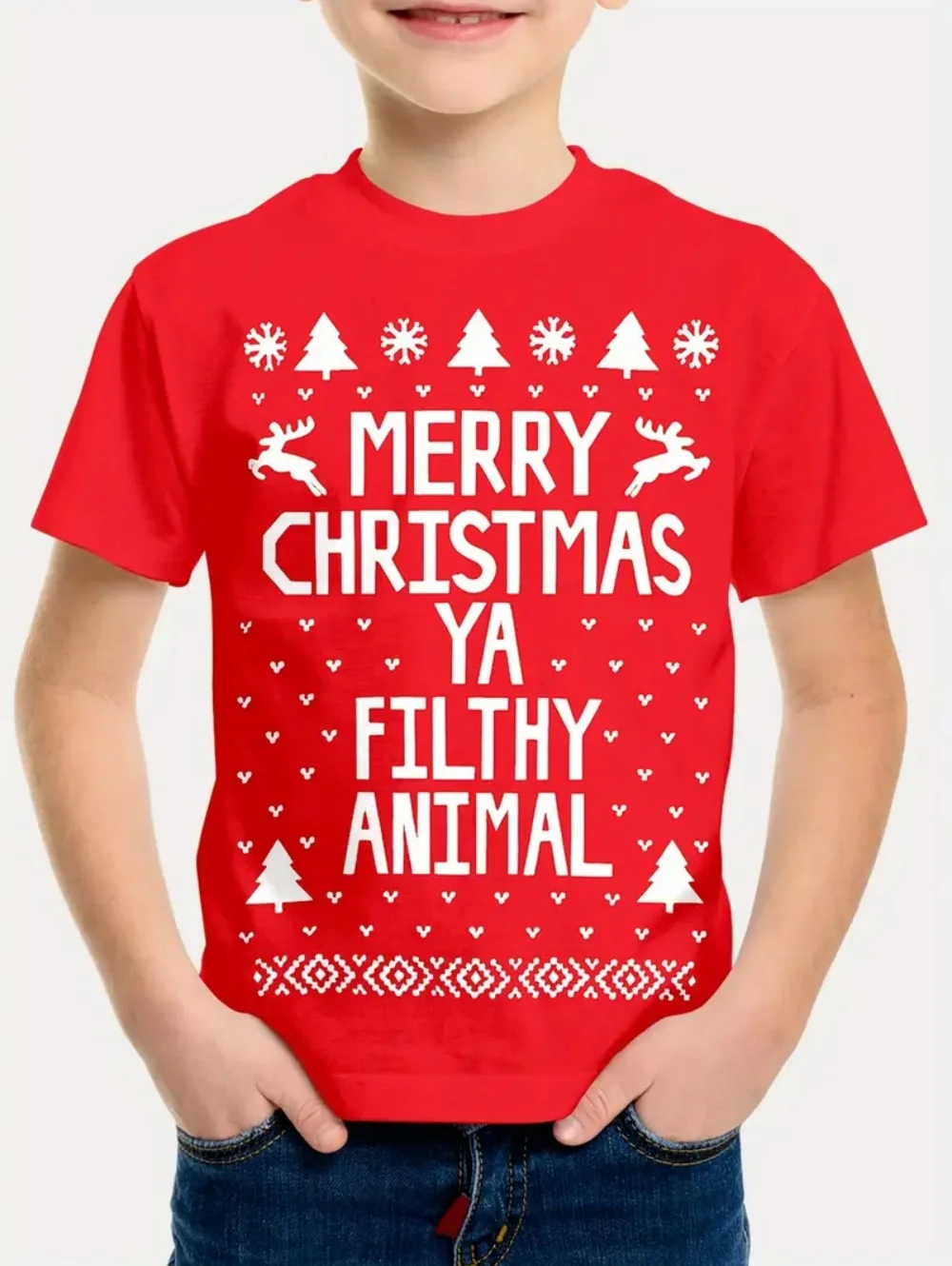Christmas Children's T-Shirt Cute Santa Claus 3D Print Short Sleeve Children Tops Holiday Loose Casual Cartoon Clothes for Girls
Christmas Children's T-Shirt Cute Santa Claus 3D Print Short Sleeve Children Tops Holiday Loose Casual Cartoon Clothes for Girls