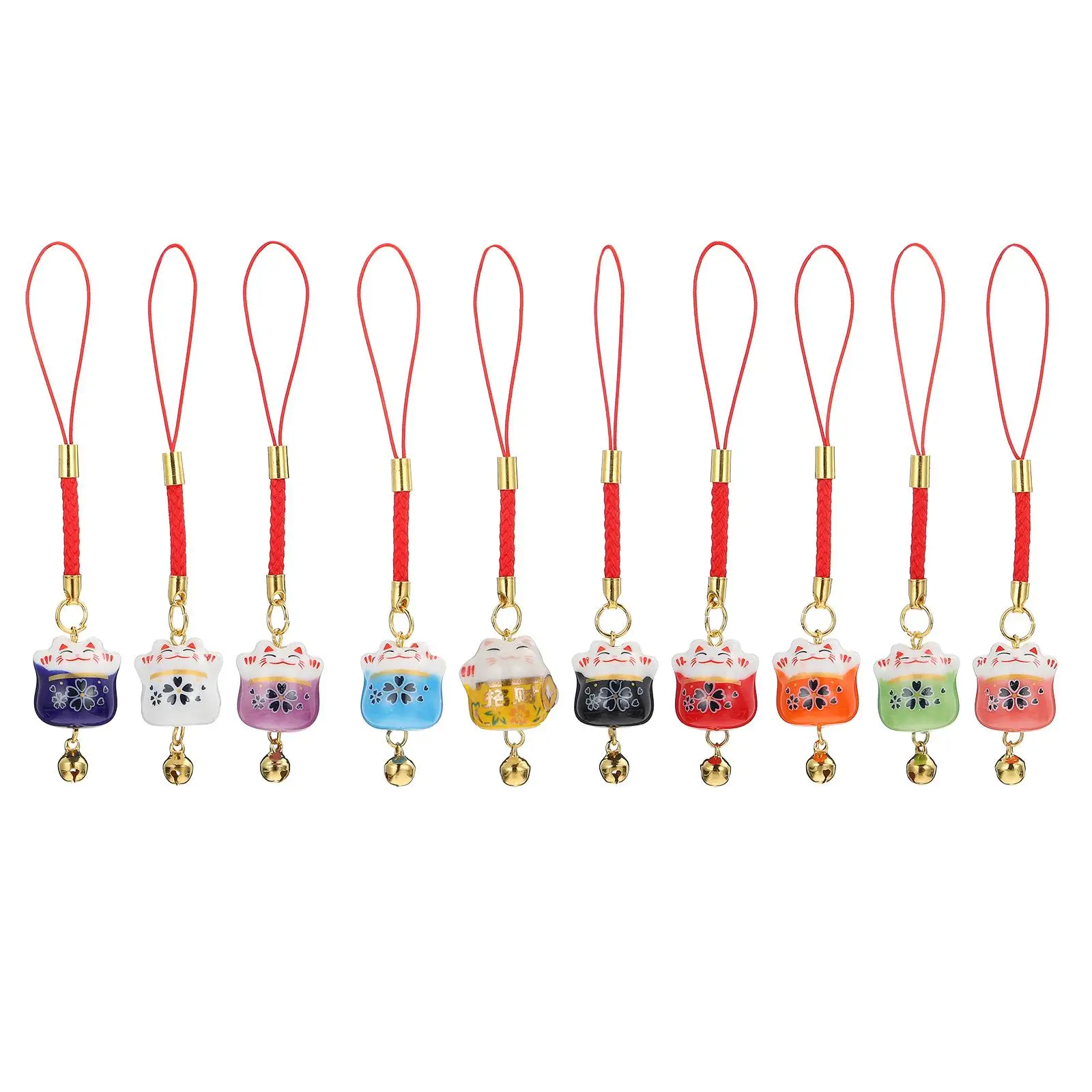 10 Pcs Cat Phone Chain Key Lanyard Lucky Hanging Decor Charms Bag Auspicious nament Rope Phone Dust Stylish Gift
10 Pcs Cat Phone Chain Key Lanyard Lucky Hanging Decor Charms Bag Auspicious nament Rope Phone Dust Stylish Gift