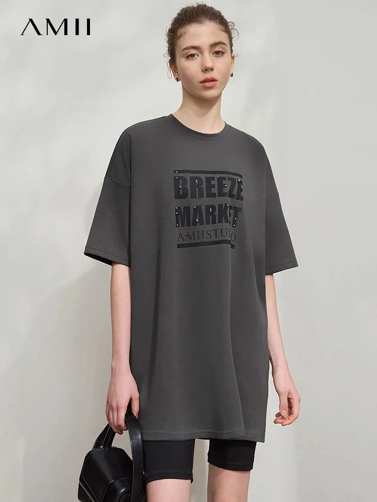 AMII Minimalist Women T-shirt 2026 Summer New O Neck Letter Printed Drop Sleeve Loose T-shirts Oversized Long Tees Tops 12521048
AMII Minimalist Women T-shirt 2026 Summer New O Neck Letter Printed Drop Sleeve Loose T-shirts Oversized Long Tees Tops 12521048