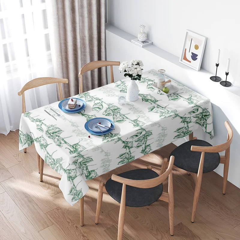 Green Plants Printed Tablecloth Kitchen Dining Room Decor 120x245cm Non-Slip Waterproof Cotton Linen Table Cover Home Decoration
Green Plants Printed Tablecloth Kitchen Dining Room Decor 120x245cm Non-Slip Waterproof Cotton Linen Table Cover Home Decoration