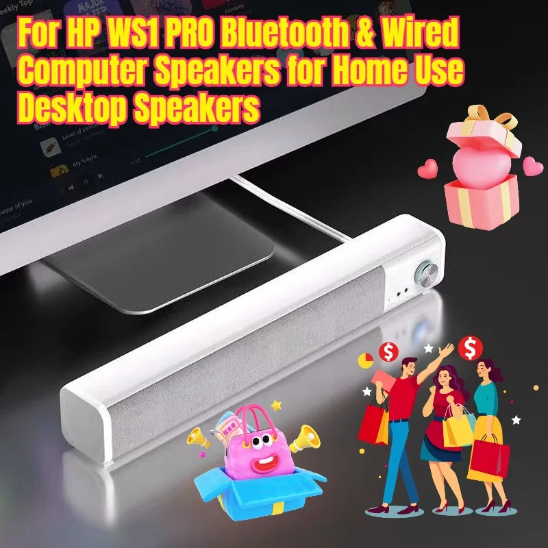 For HP WS1 PRO Bluetooth & Wired Computer Speakers for Home Use Desktop Speakers with Heavy Bass Dual Speakers Wireless Speaker
For HP WS1 PRO Bluetooth & Wired Computer Speakers for Home Use Desktop Speakers with Heavy Bass Dual Speakers Wireless Speaker