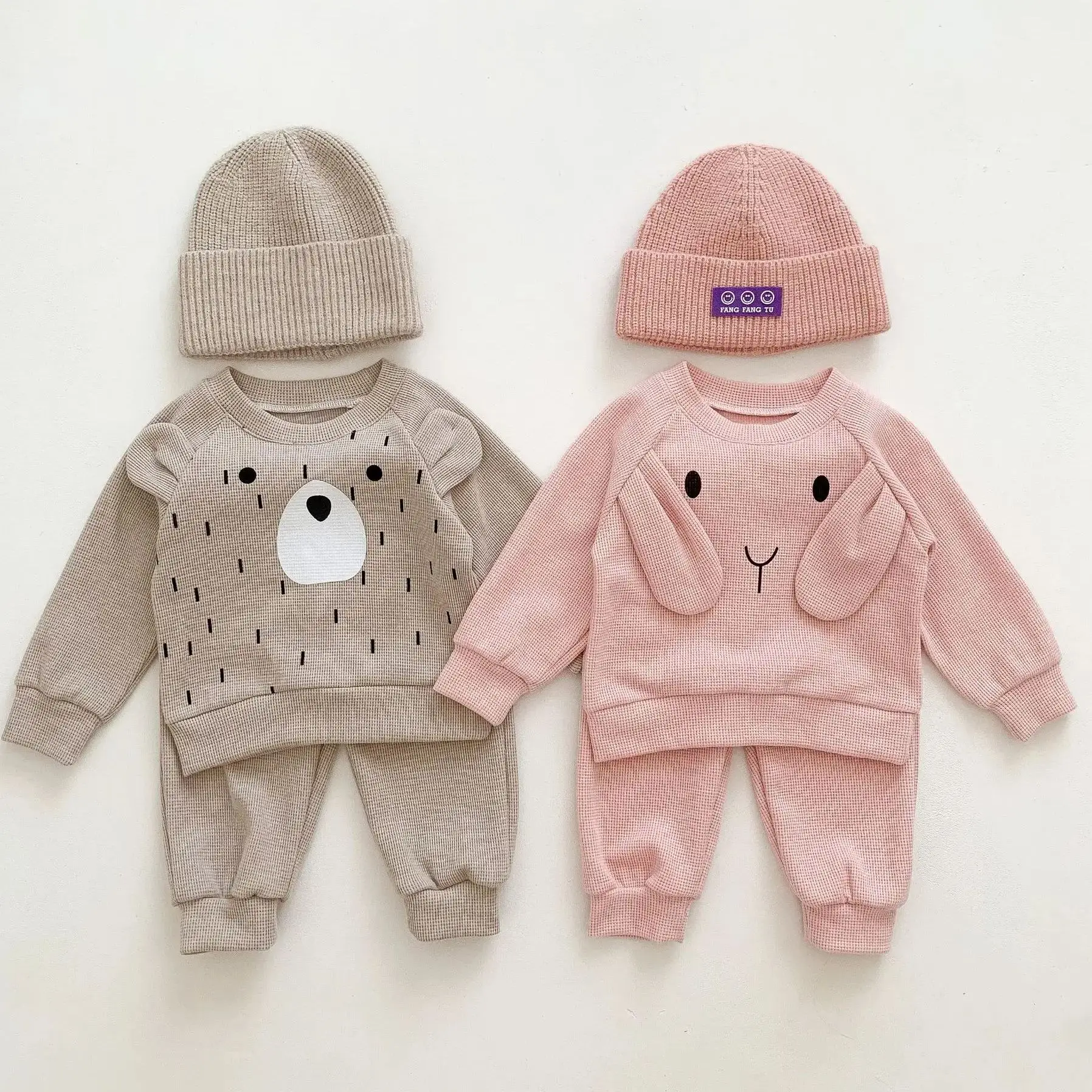 Autumn Winter Baby Outfit Set Toddler Bear Bunny Print Tops Pants 2 Piece Waffle Clothes For Infant Cute Soft Casual Daily Suits
Autumn Winter Baby Outfit Set Toddler Bear Bunny Print Tops Pants 2 Piece Waffle Clothes For Infant Cute Soft Casual Daily Suits
