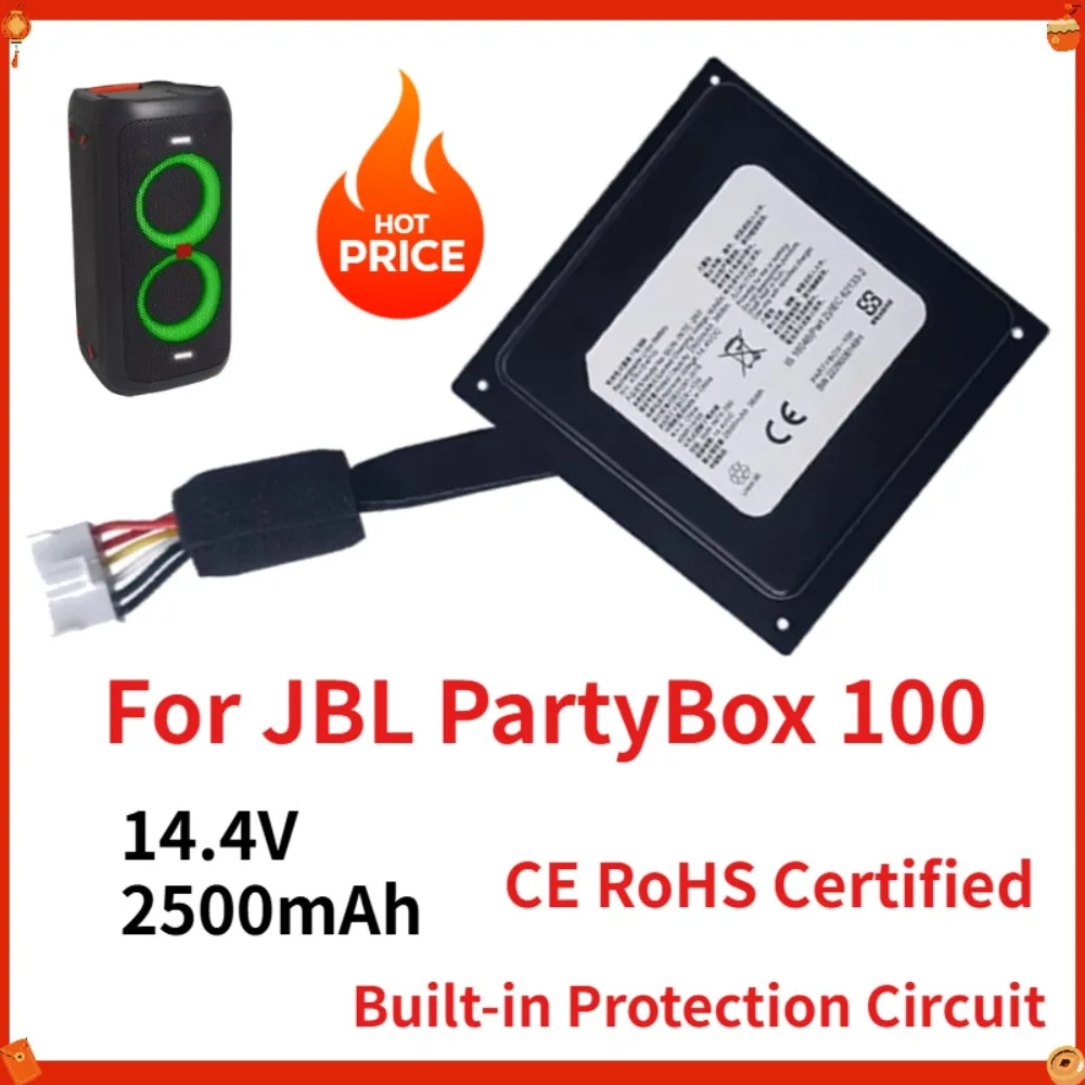 New 14.4V 2500mAh Battery Replacement for JBL PartyBox 100 SUN-INTE-260 Speaker Li-ion Rechargeable CE RoHS Certified
New 14.4V 2500mAh Battery Replacement for JBL PartyBox 100 SUN-INTE-260 Speaker Li-ion Rechargeable CE RoHS Certified