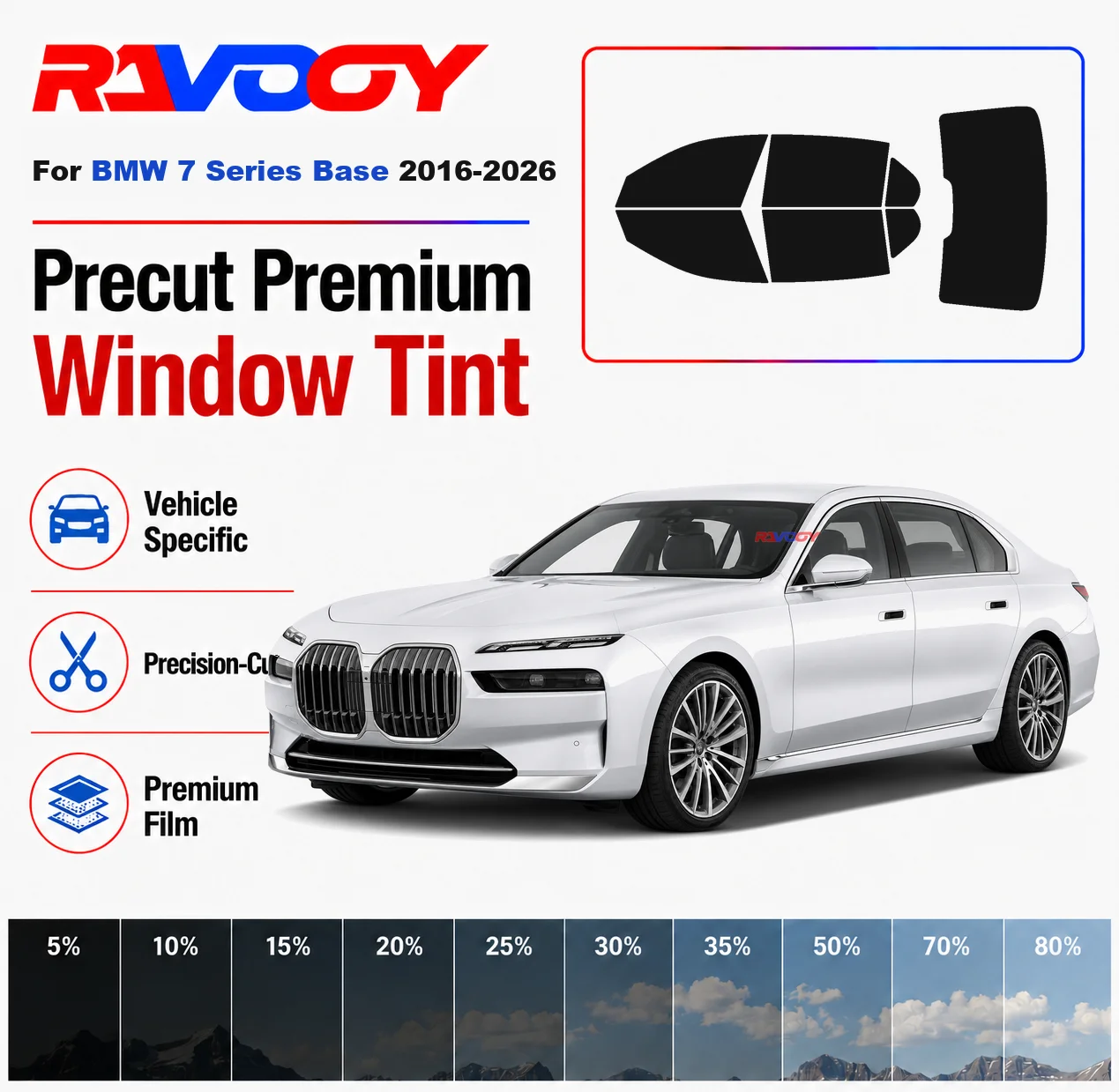 Premium Precut Window Tint Kit Front Rear Windows Rear Windshield For BMW 7 Series Base 2016-2026 Complete Set Nano Ceramic Film
Premium Precut Window Tint Kit Front Rear Windows Rear Windshield For BMW 7 Series Base 2016-2026 Complete Set Nano Ceramic Film