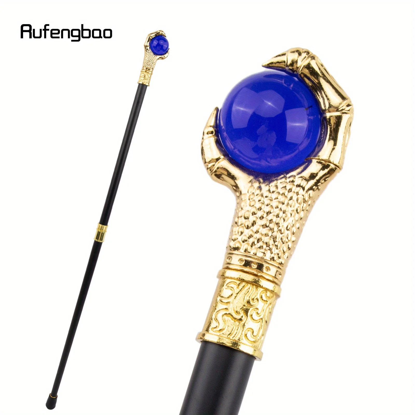 Blue Dragon Claw Grasp Glass Ball Golden Cane Fashion Decorative Stick Cosplay Cane Knob Crosier 92cm Performance Stage Cane
Blue Dragon Claw Grasp Glass Ball Golden Cane Fashion Decorative Stick Cosplay Cane Knob Crosier 92cm Performance Stage Cane