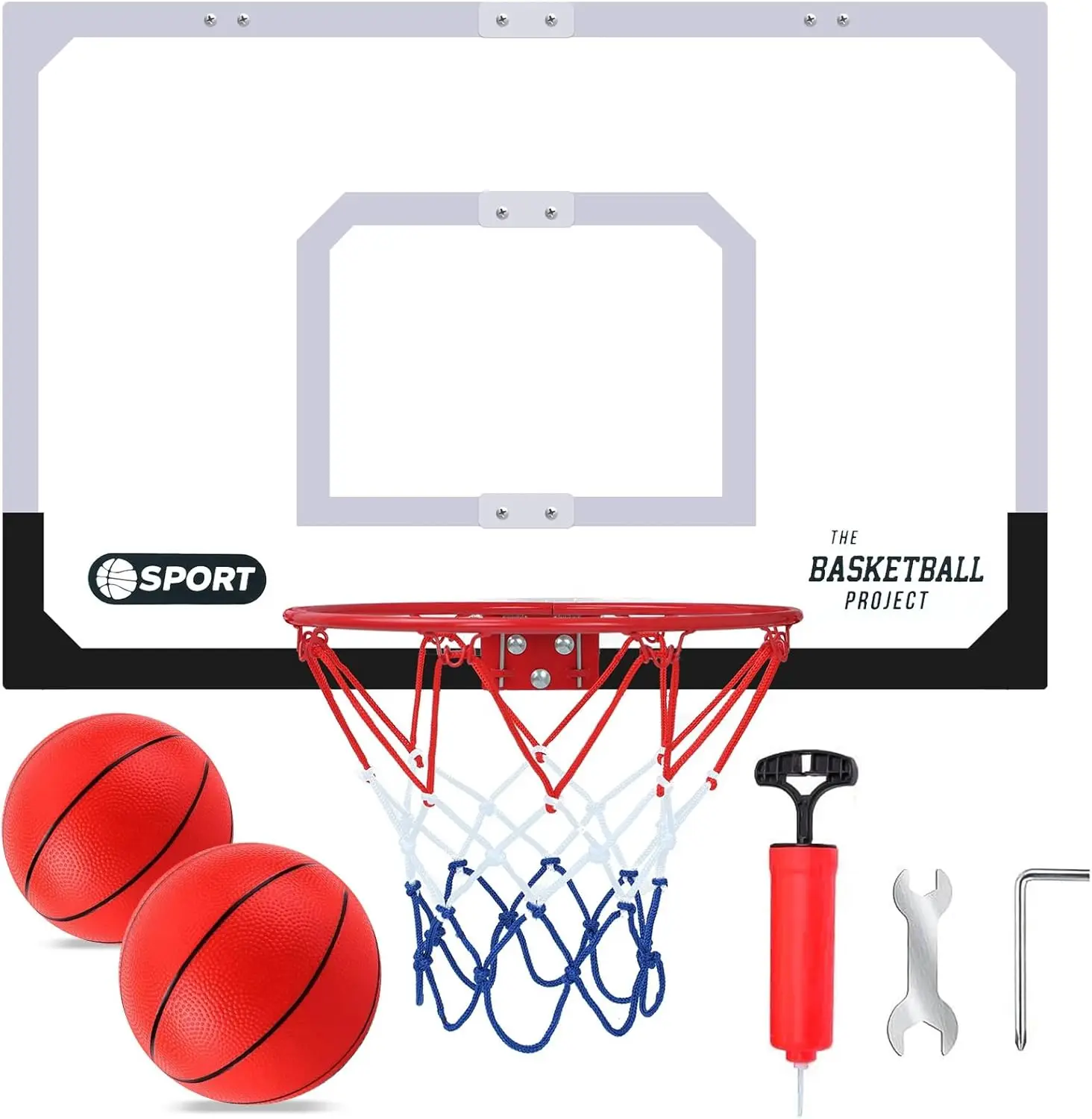 Pro Indoor Basketball Hoop 26x17in with 2 Balls for Door Wall, Complete Accessories Gift for Kids Teens Adults
Pro Indoor Basketball Hoop 26x17in with 2 Balls for Door Wall, Complete Accessories Gift for Kids Teens Adults