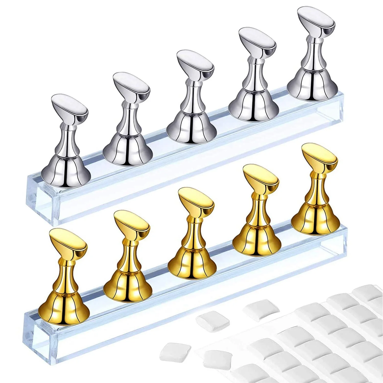 2 Set Acrylic Nail Practice Stand Tip Art Display Holder Manicure Tool with Reusable Adhesive Putty Clay for Salon
2 Set Acrylic Nail Practice Stand Tip Art Display Holder Manicure Tool with Reusable Adhesive Putty Clay for Salon