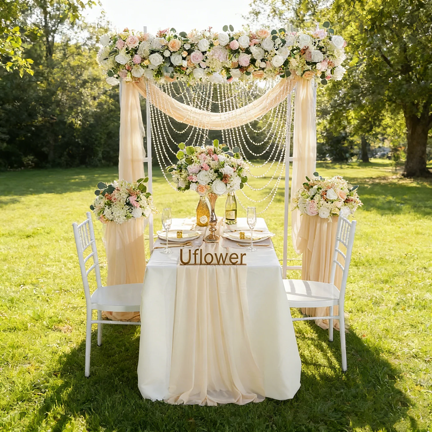 Искусственные цветы Uflower Luxury Champagne Rose: Декор для свадебного фона, длинная цветочная дорожка для стола, композиция из цветов, цветочные шары для стен
Искусственные цветы Uflower Luxury Champagne Rose: Декор для свадебного фона, длинная цветочная дорожка для стола, композиция из цветов, цветочные шары для стен