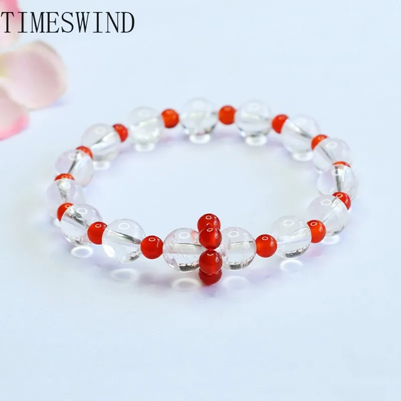 TIMESWIND Natural White Crystal Red Agate Beaded for Women Authentic Bracelet Jewelry with Certificate
TIMESWIND Natural White Crystal Red Agate Beaded for Women Authentic Bracelet Jewelry with Certificate