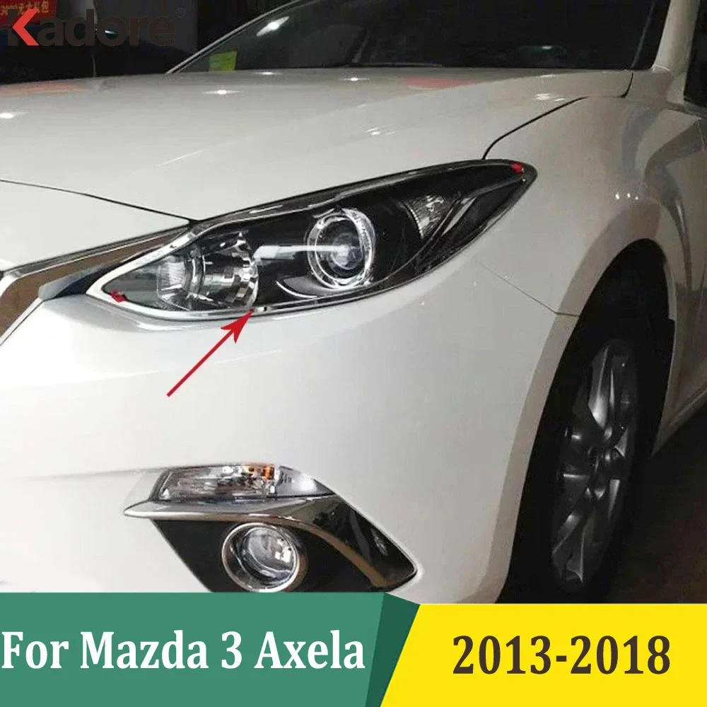 For Mazda 3 M3 Axela 2013 2014 2015 2016 2017 2018 Chrome Headlight Cover Front Head Lights Lamp Trim Frame Car Accessories
For Mazda 3 M3 Axela 2013 2014 2015 2016 2017 2018 Chrome Headlight Cover Front Head Lights Lamp Trim Frame Car Accessories