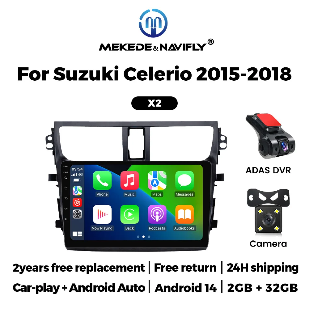 Автомобильный радиоприемник Android 14, Carplay для Suzuki Celerio 2015 2016 2017 2018, Android-автоматическая навигация, GPS, мультимедийный плеер, стерео
Автомобильный радиоприемник Android 14, Carplay для Suzuki Celerio 2015 2016 2017 2018, Android-автоматическая навигация, GPS, мультимедийный плеер, стерео
