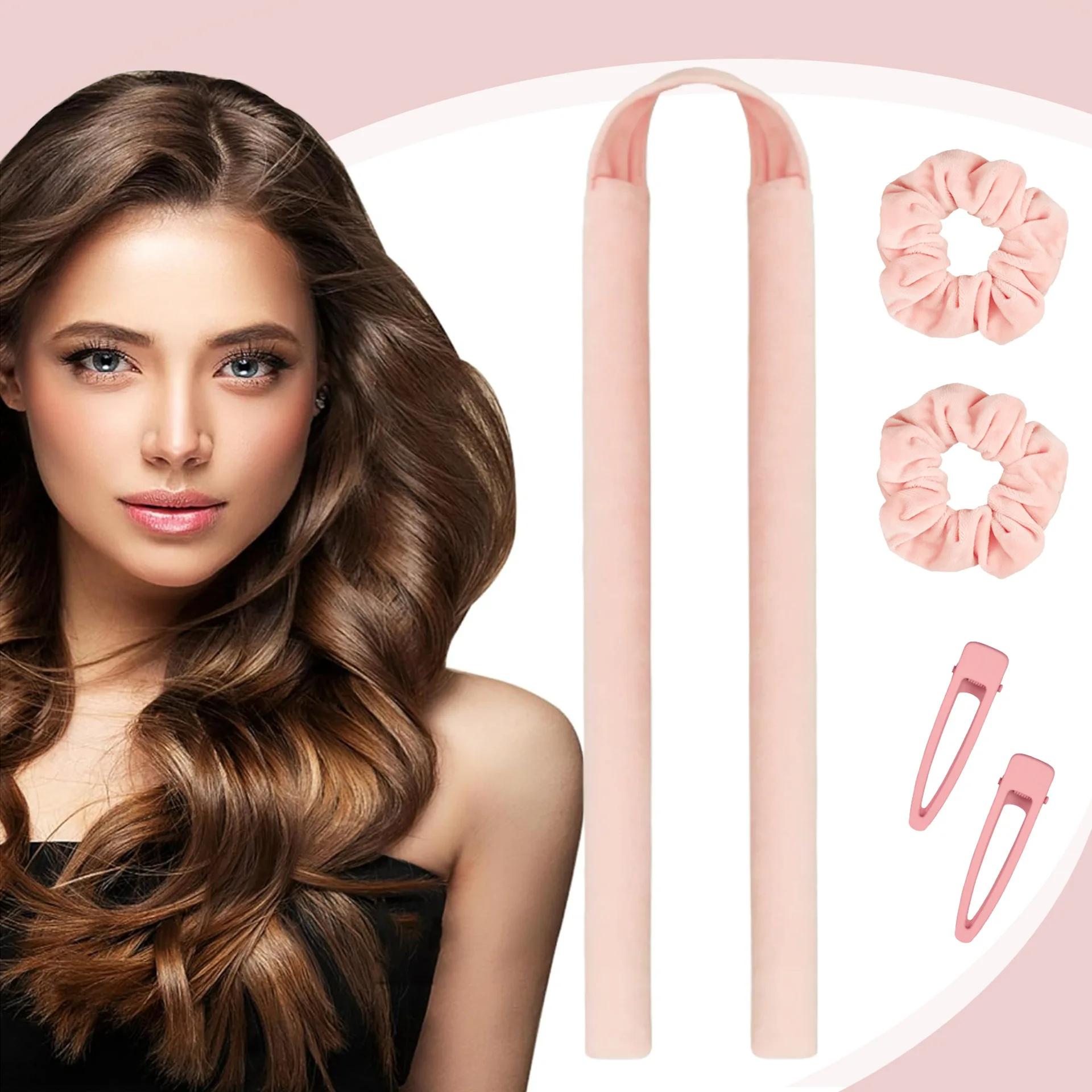 New 4set Heatless Curling Rod Plush Head Hair Curler Wave Form Curl Rod Sponge Curling Bouncy Curling Hair Hair Rollers
New 4set Heatless Curling Rod Plush Head Hair Curler Wave Form Curl Rod Sponge Curling Bouncy Curling Hair Hair Rollers