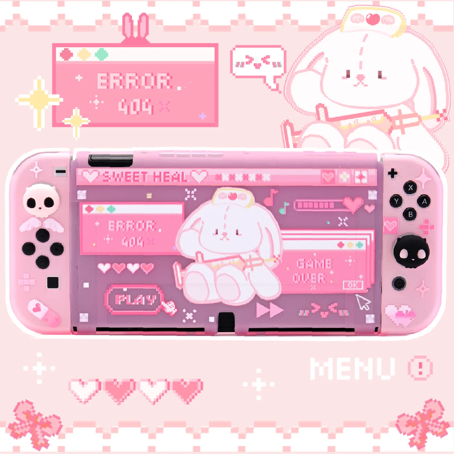 Kawaii Case For Nintendo Switch OLED Accessories Illustrations Pixel Bunny Protective Shell Joycon Case For Switch Console Games
Kawaii Case For Nintendo Switch OLED Accessories Illustrations Pixel Bunny Protective Shell Joycon Case For Switch Console Games