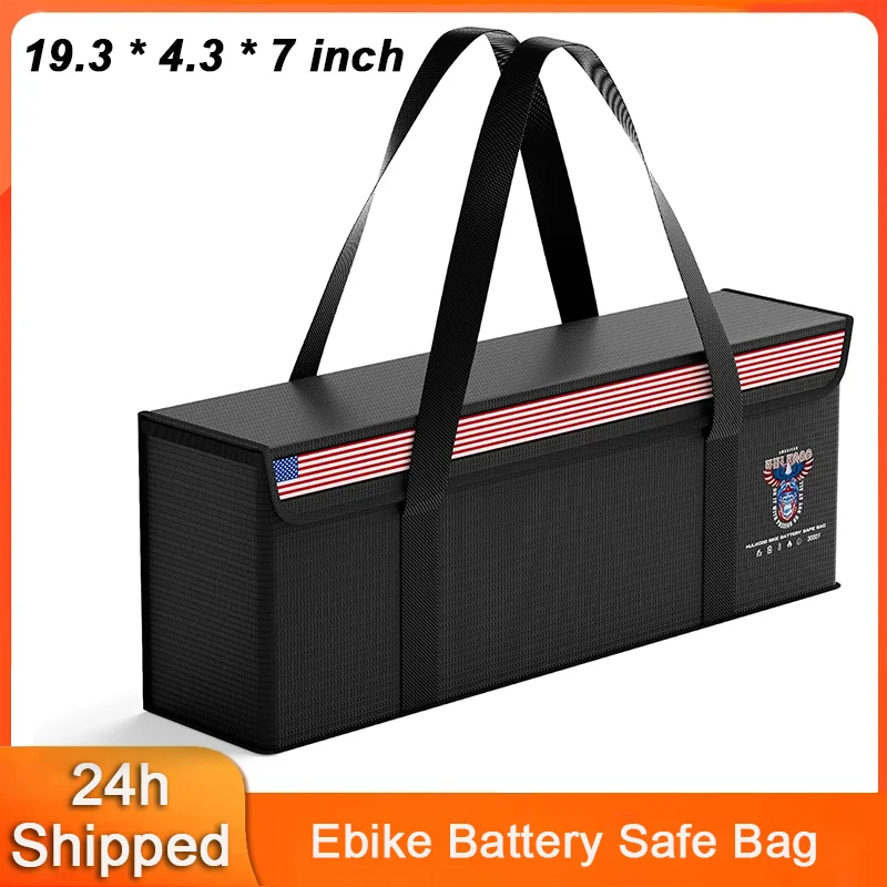Fireproof Explosion-Proof Waterproof Ebike Battery Storage Bag - Safe Case for Lithium/Lipo Batteries (19.3 x 4.3 x 7 Inch)
Fireproof Explosion-Proof Waterproof Ebike Battery Storage Bag - Safe Case for Lithium/Lipo Batteries (19.3 x 4.3 x 7 Inch)
