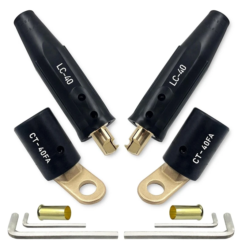 A19F-2PCS сварочные клеммы CT-40FA и 2 шт. разъемы сварочного кабеля LC-40, для сварочного аппарата, 1/0 и 2/0
A19F-2PCS сварочные клеммы CT-40FA и 2 шт. разъемы сварочного кабеля LC-40, для сварочного аппарата, 1/0 и 2/0