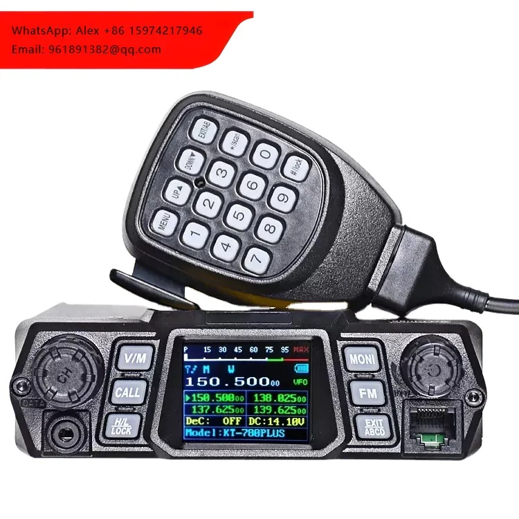 Мощная автомобильная радиостанция VHF KT-780 Plus с выходной мощностью 100 Вт, однодиапазонная, для установки в транспортные средства
Мощная автомобильная радиостанция VHF KT-780 Plus с выходной мощностью 100 Вт, однодиапазонная, для установки в транспортные средства