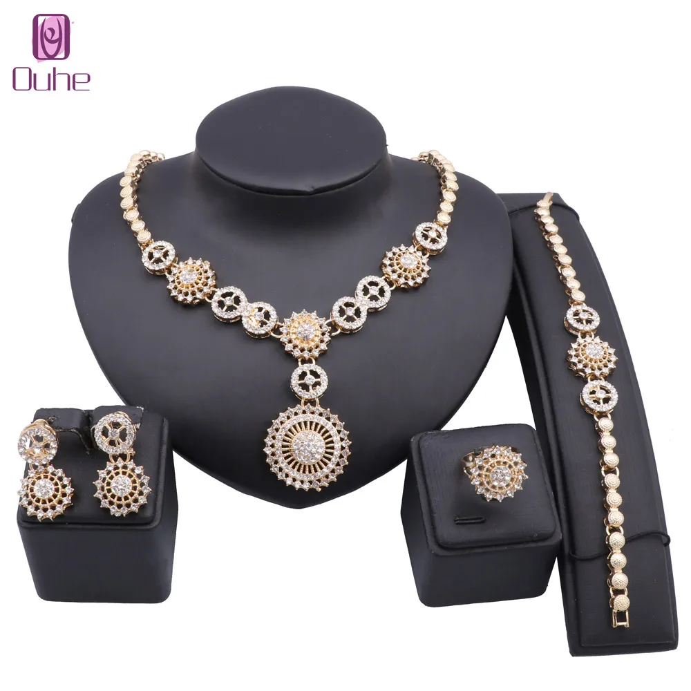 Luxury Design Dubai Gold Color Crystal Jewelry Set Elegant Women Necklaces Jewellry Bride Wedding Party Accessories Gift
Luxury Design Dubai Gold Color Crystal Jewelry Set Elegant Women Necklaces Jewellry Bride Wedding Party Accessories Gift