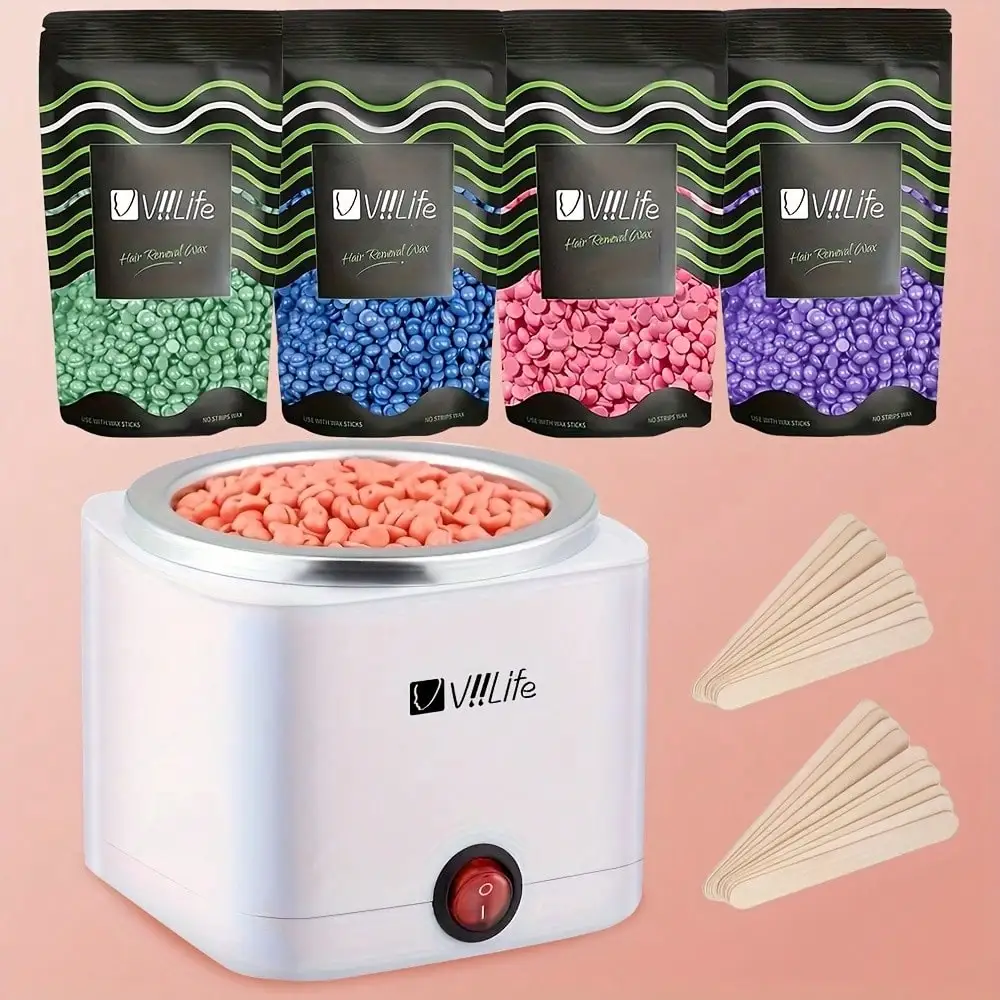White Waxing Set, 200cc Wax Warmer 4 Packs Of Wax Beans 20 Waxing Wooden Sticks Suitable For Women To Wax At Home 110V Voltage
White Waxing Set, 200cc Wax Warmer 4 Packs Of Wax Beans 20 Waxing Wooden Sticks Suitable For Women To Wax At Home 110V Voltage