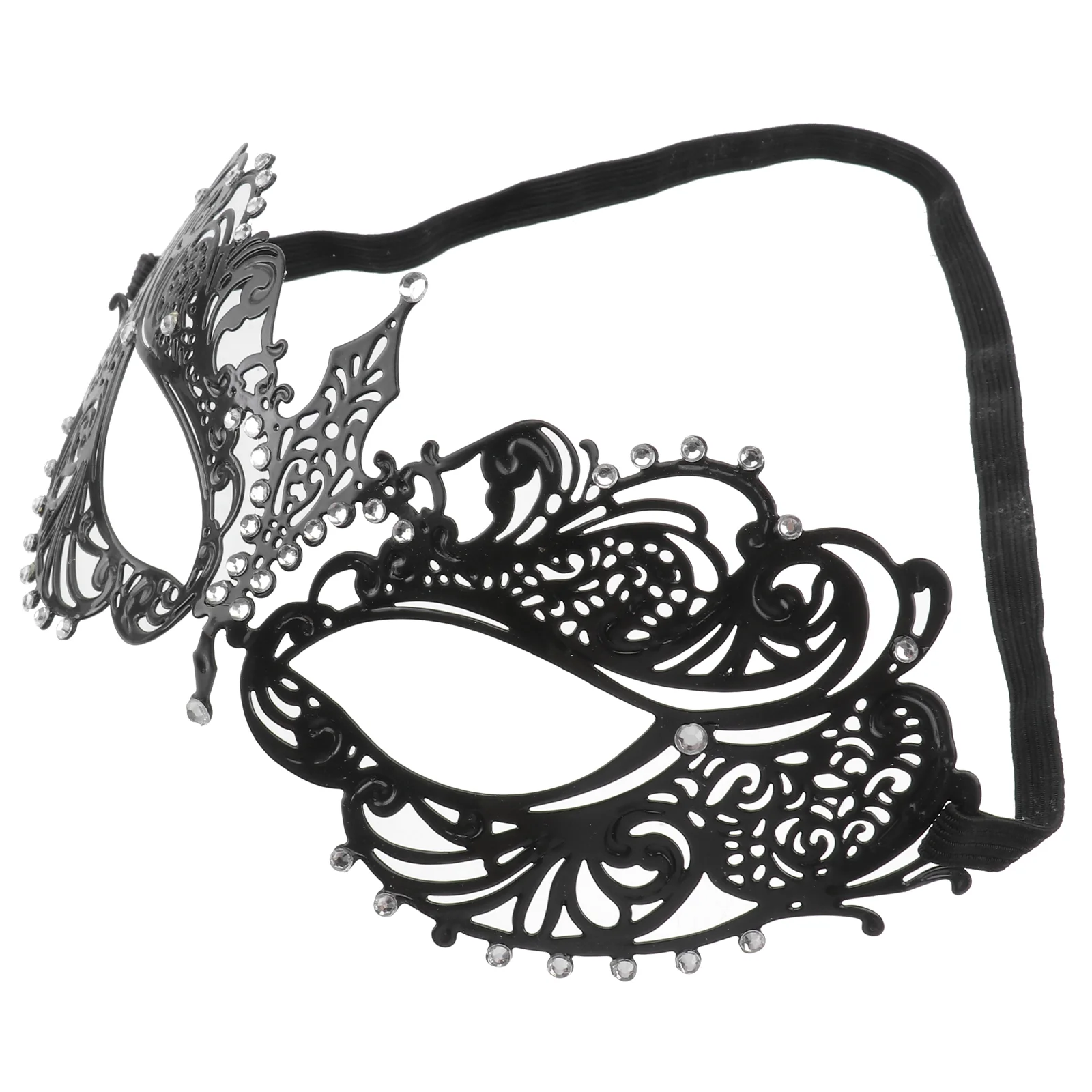 Women's Ladies Crystal Rhinestones Decor Cut Metal Venetian Masquerade Mask for Halloween /Costume Ball /Party (Black)
Women's Ladies Crystal Rhinestones Decor Cut Metal Venetian Masquerade Mask for Halloween /Costume Ball /Party (Black)