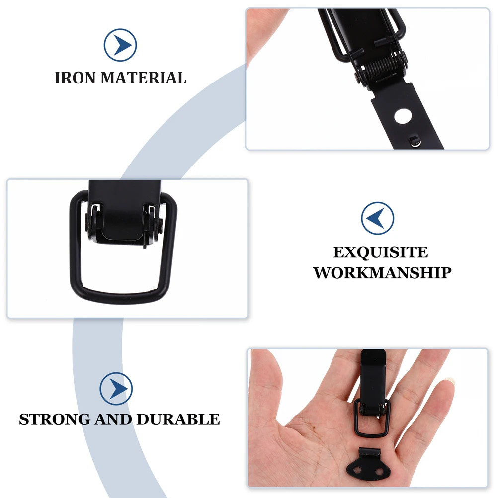 6pcs Stainless Steel Spring Buckle Black Heavy Duty Toggle Latch Kitchen Cabinet Hinges Clamp Hasp Lock Chests Cases
6pcs Stainless Steel Spring Buckle Black Heavy Duty Toggle Latch Kitchen Cabinet Hinges Clamp Hasp Lock Chests Cases
