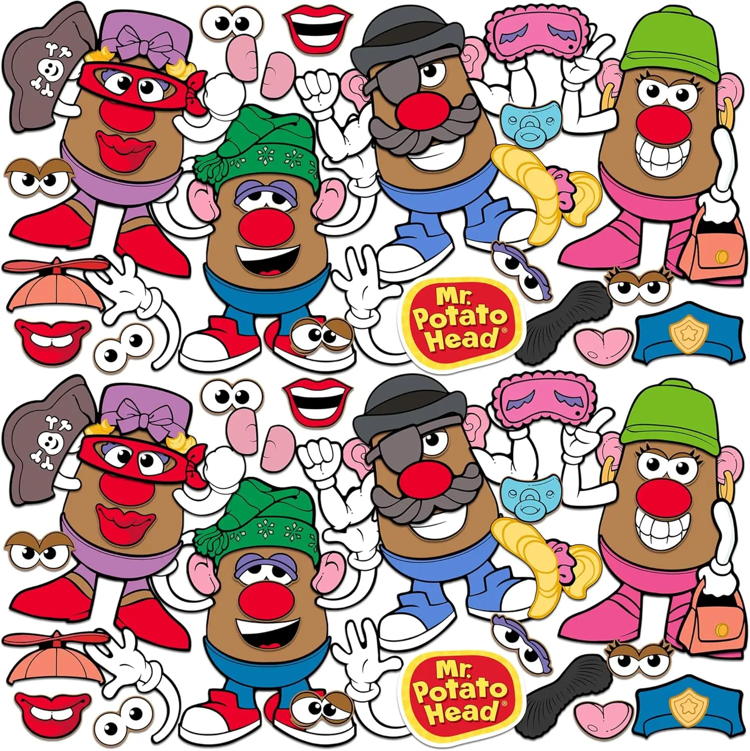 Potato Head Pieces 100ct Large Die-Cut Vinyl Stickers Variety Pack – Premium Indoor & Outdoor Decals
Potato Head Pieces 100ct Large Die-Cut Vinyl Stickers Variety Pack – Premium Indoor & Outdoor Decals
