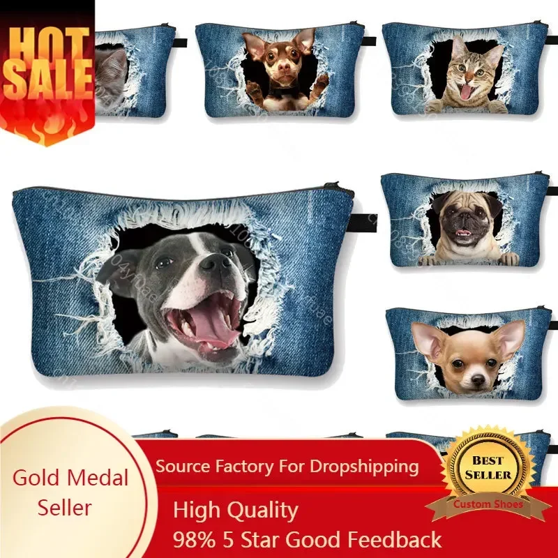 Funny Cowboy Cat Dog Head Cosmetic Bag Woman Make Up Bag Kitten Puppy Cosmetic Case Girls Organizer Travel Bags Makeup Box
Funny Cowboy Cat Dog Head Cosmetic Bag Woman Make Up Bag Kitten Puppy Cosmetic Case Girls Organizer Travel Bags Makeup Box