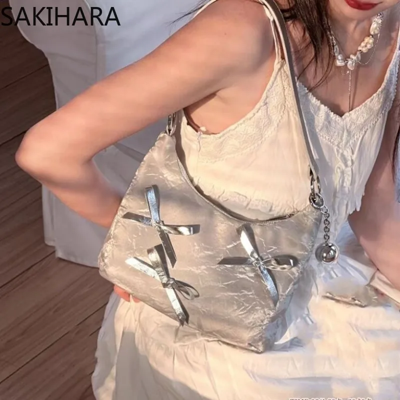 Shoulder Bags for Women Bow Solid Color Fashion Designer Casual Sweet PU Leather Silver All Match Bolsas Para Mujeres
Shoulder Bags for Women Bow Solid Color Fashion Designer Casual Sweet PU Leather Silver All Match Bolsas Para Mujeres