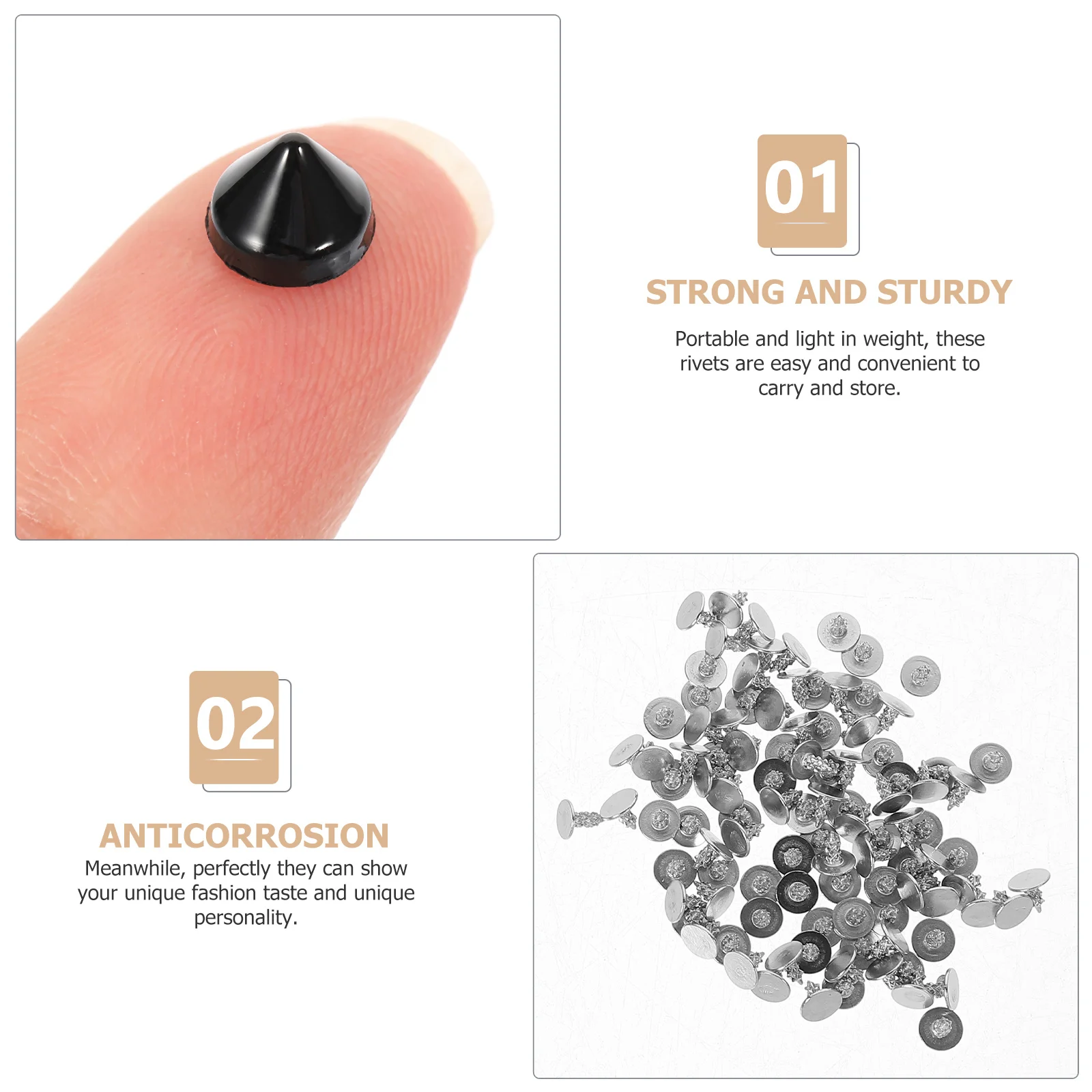 100pcs Plastic Punk Rivets Reusable Lightweight Diy Clothing Bag Shoes Decorative Studs Set For Crafts Halloween Decor
100pcs Plastic Punk Rivets Reusable Lightweight Diy Clothing Bag Shoes Decorative Studs Set For Crafts Halloween Decor