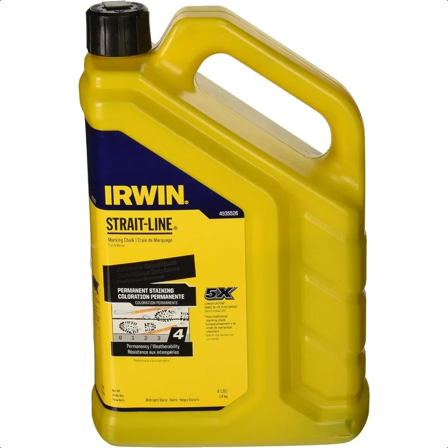 Irwin Tools IRWIN STRAITLINE Marking Chalk Permanent Staining Midnight Black 4 lbs 4935526
Irwin Tools IRWIN STRAITLINE Marking Chalk Permanent Staining Midnight Black 4 lbs 4935526