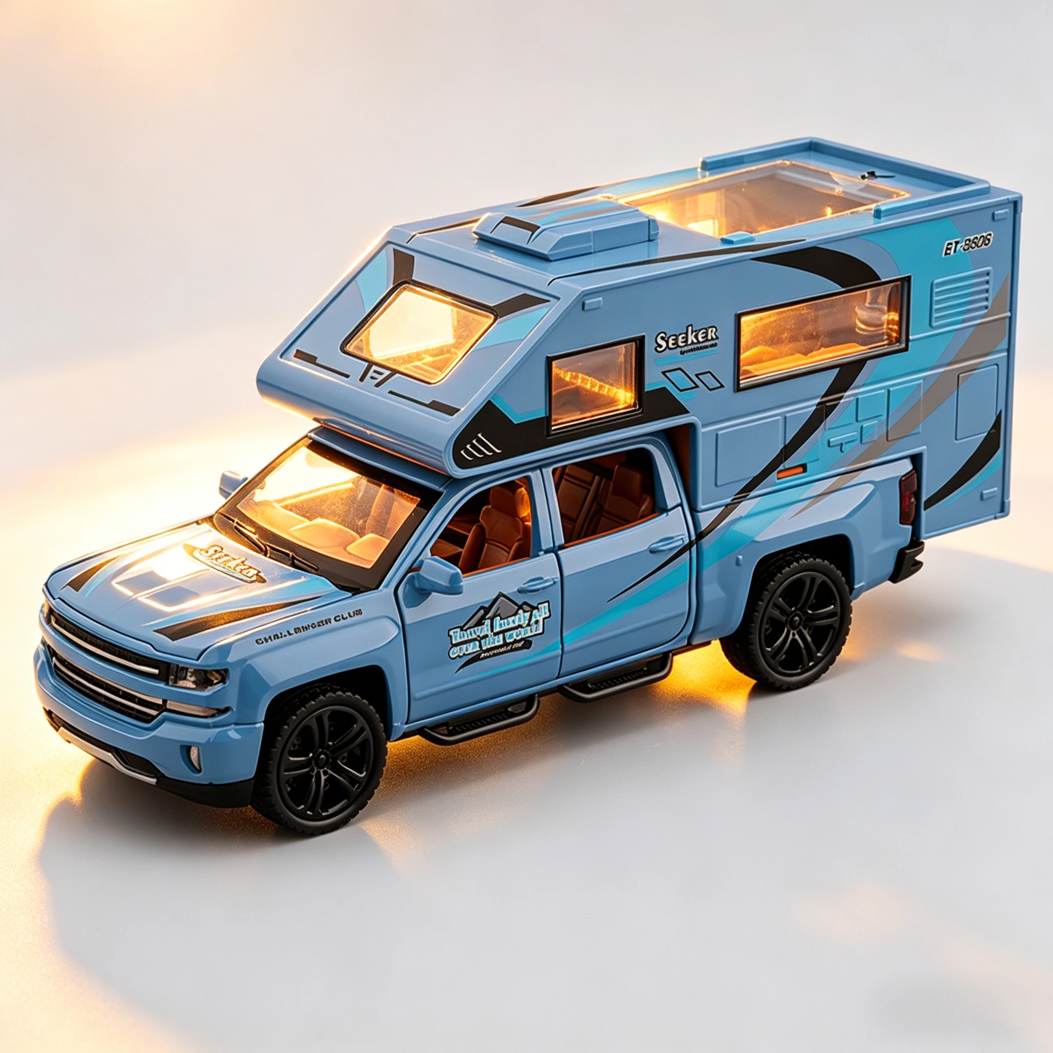 Модель-копия Blazer Chalet Off Road Camping RV из литого сплава 1:32 со звуком и светом, детская игрушка, коллекционный подарок для мальчиков
Модель-копия Blazer Chalet Off Road Camping RV из литого сплава 1:32 со звуком и светом, детская игрушка, коллекционный подарок для мальчиков