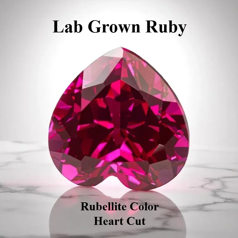 Top Lab Grown Ruby Rubellite Color Heart Shape VVS1 Stone For Charms Diy Jewelry Making Necklace Material Selectable Certifi
Top Lab Grown Ruby Rubellite Color Heart Shape VVS1 Stone For Charms Diy Jewelry Making Necklace Material Selectable Certifi